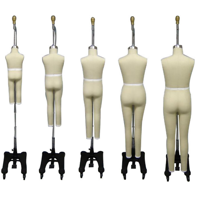 Size 3M-12T Pro Full Body Linen Child Tailoring Dress Form Mannequin with Arm