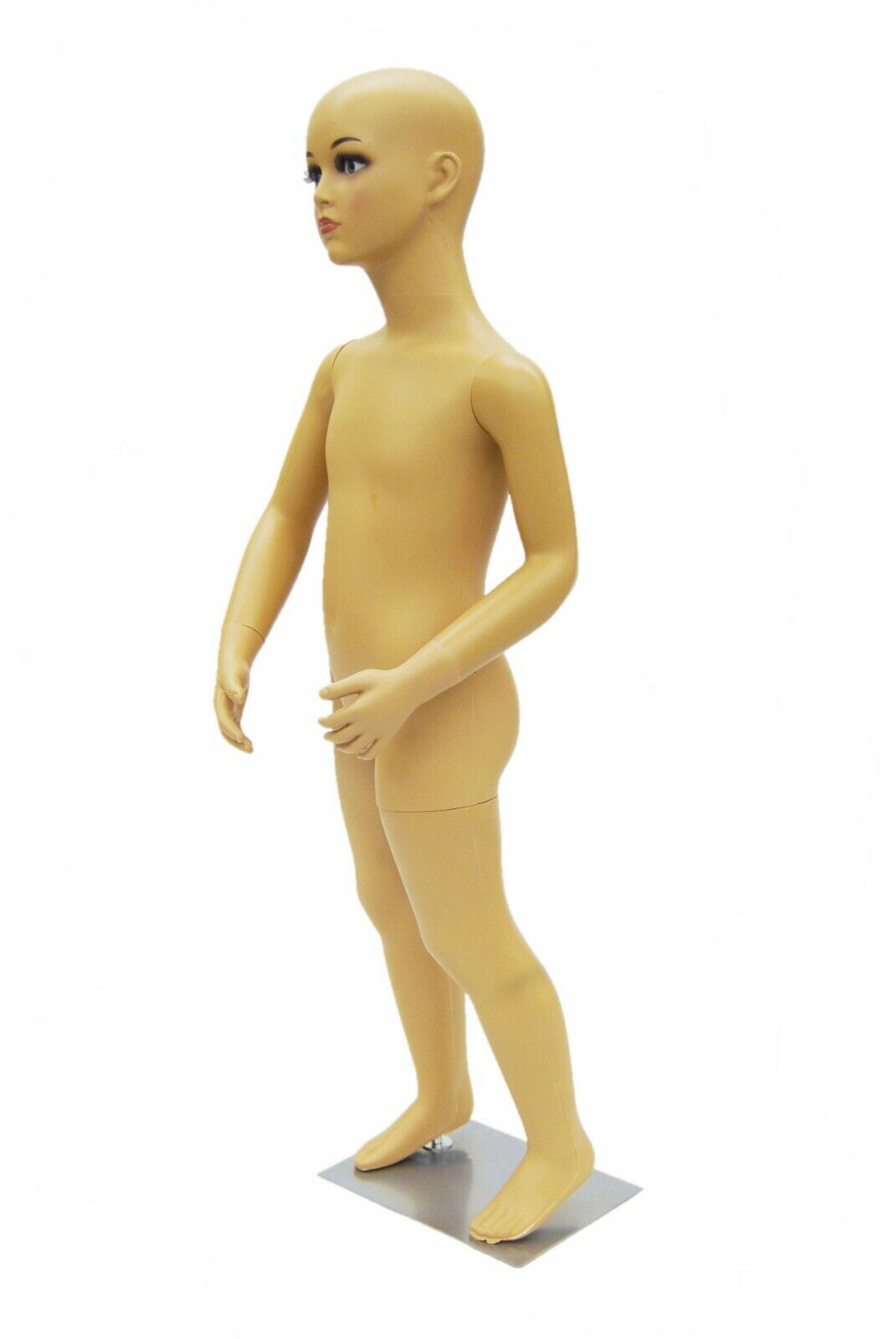 Realistic Standing 5 Year Old Plastic Unisex Child Mannequin with Turnable Arms