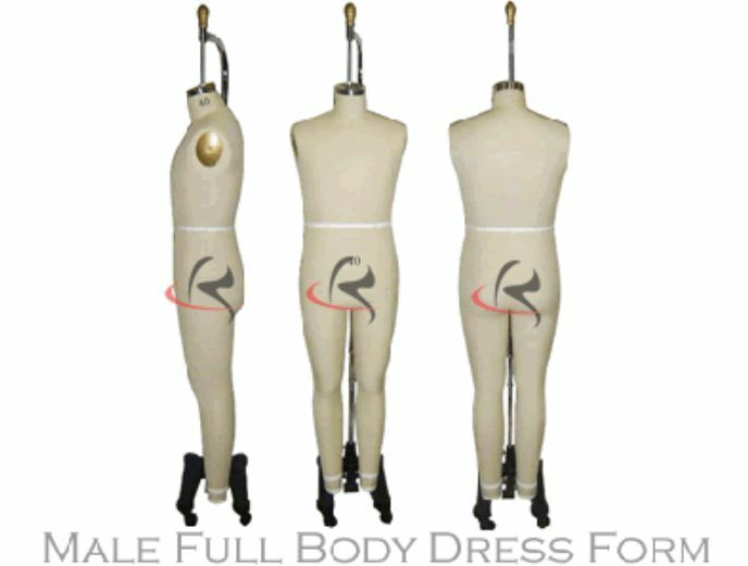 Size 36-42 Pro Male Linen Full Body Tailoring Dress Form Mannequin