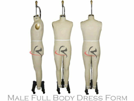 Size 36-42 Pro Male Linen Full Body Tailoring Dress Form Mannequin