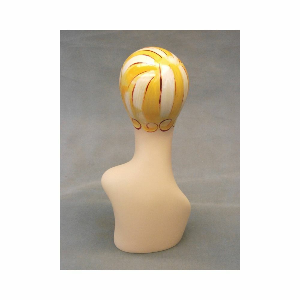 Female Fiberglass Vintage Artistic Costume Style Paint Face Mannequin Head