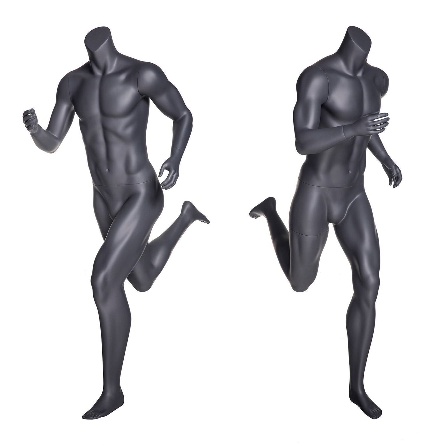 Male Adult Full Body Headless Jogging Athletic Sports Mannequin with Base