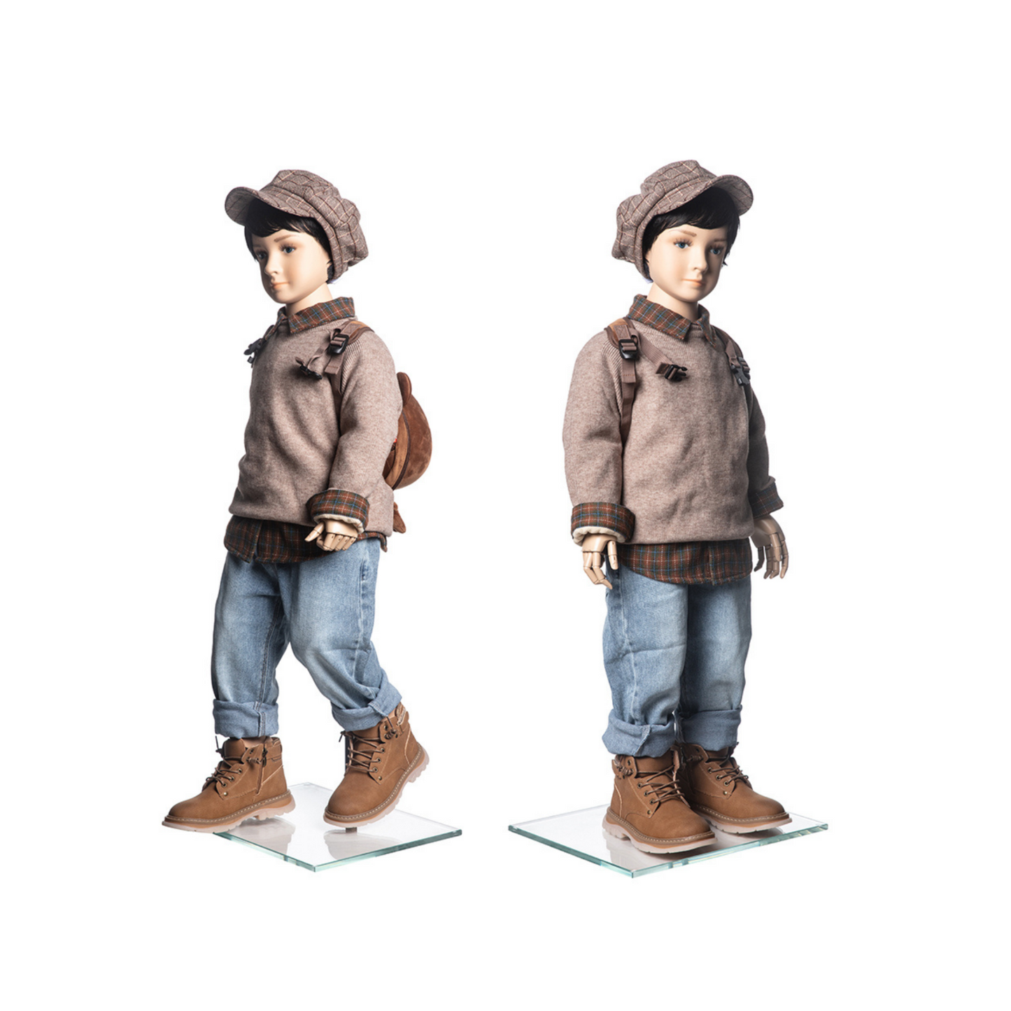 Realistic Fiberglass 3 Year Old Kids Fleshtone Mannequin with Flexible Joints