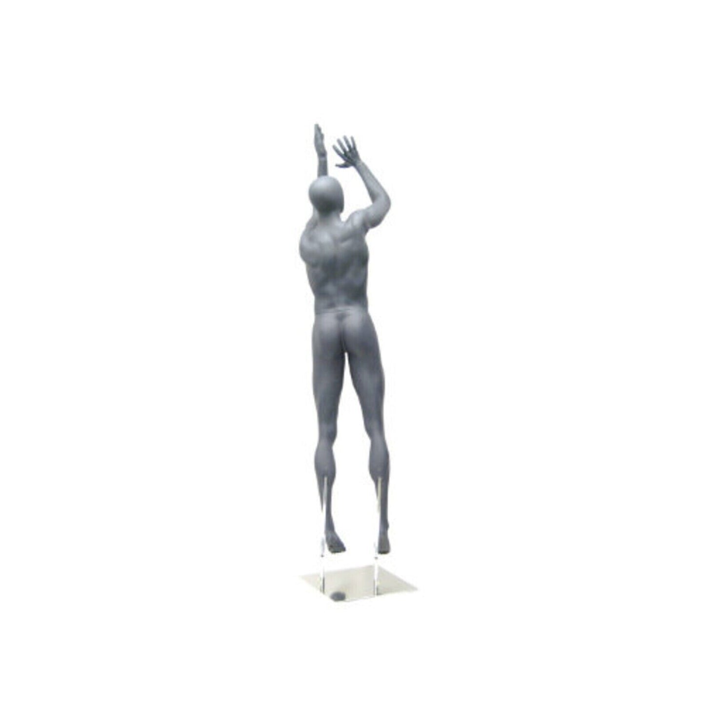 Men's Basketball Egg Head Sports Mannequin in Jump Shot Pose