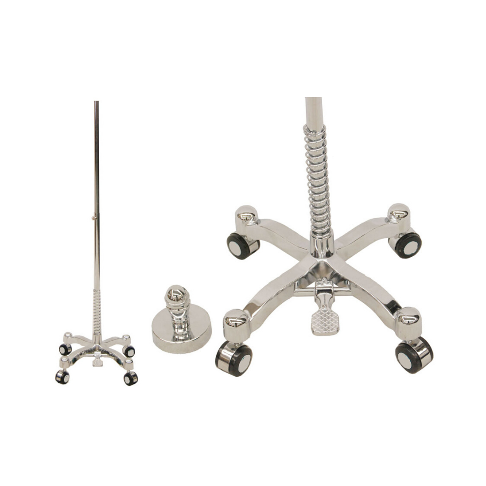 Female Adult Small Size Off-White Hard Foam Blouse Form with Chrome Wheel Base