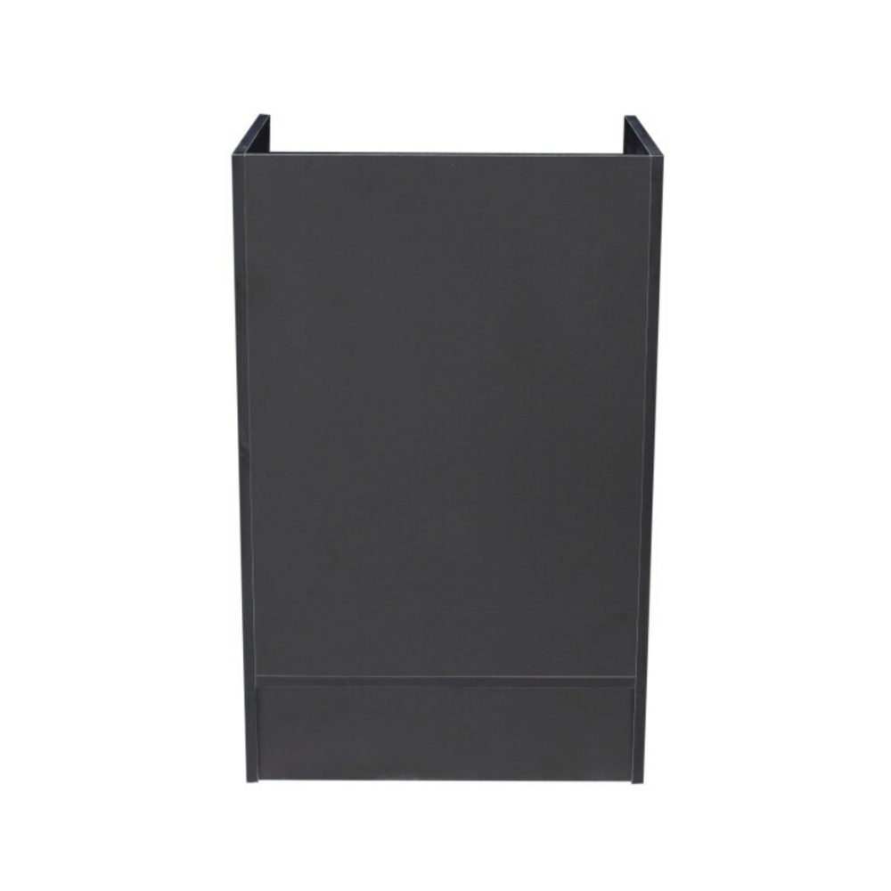 Black Wood Veneer Register Check Out Stand with Pull-Out Drawer and Lock