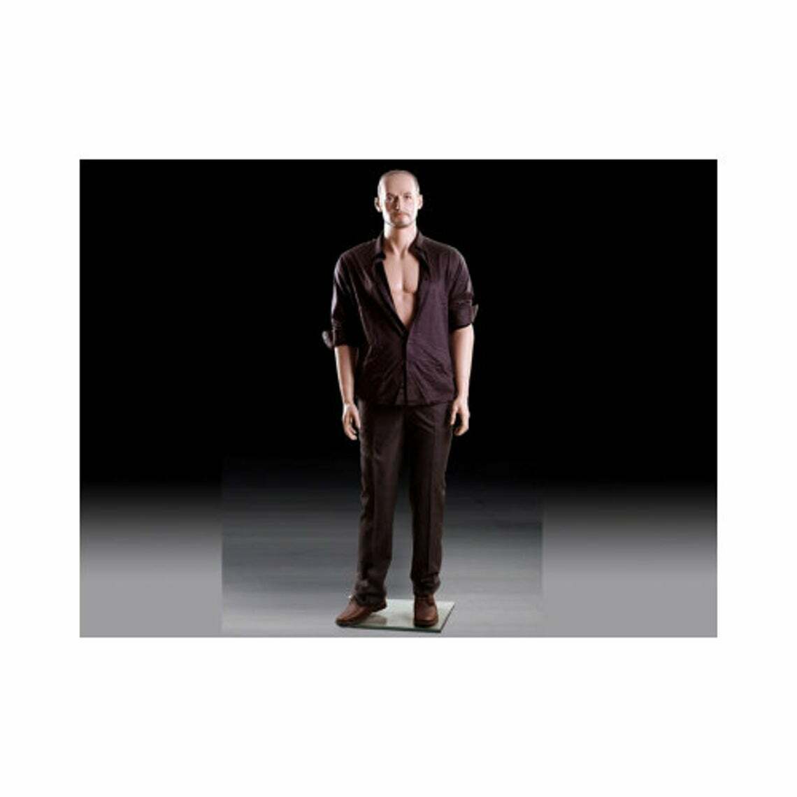 Plus Size Adult Male Mannequin With Realistic Face and Molded Hair