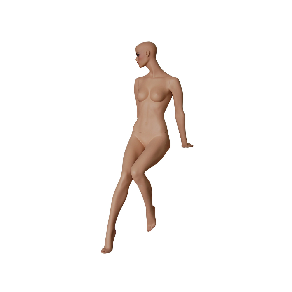 Women's Adult Fashion Pose Realistic Fiberglass Pretty Face Mannequin with Base #FR6