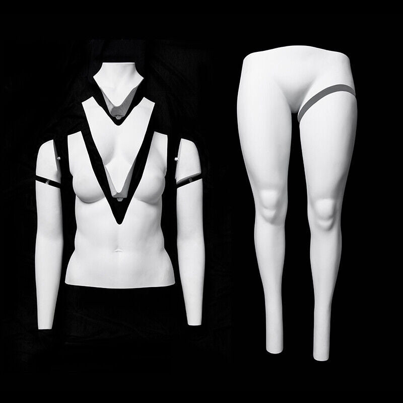 Plus Size Female Fiberglass Invisible Ghost Mannequin with Rolling Base - V-Neck