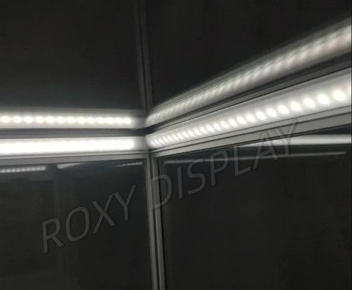 Black Display Showcase with LED Strip Lighting (Model SC-SCN1)