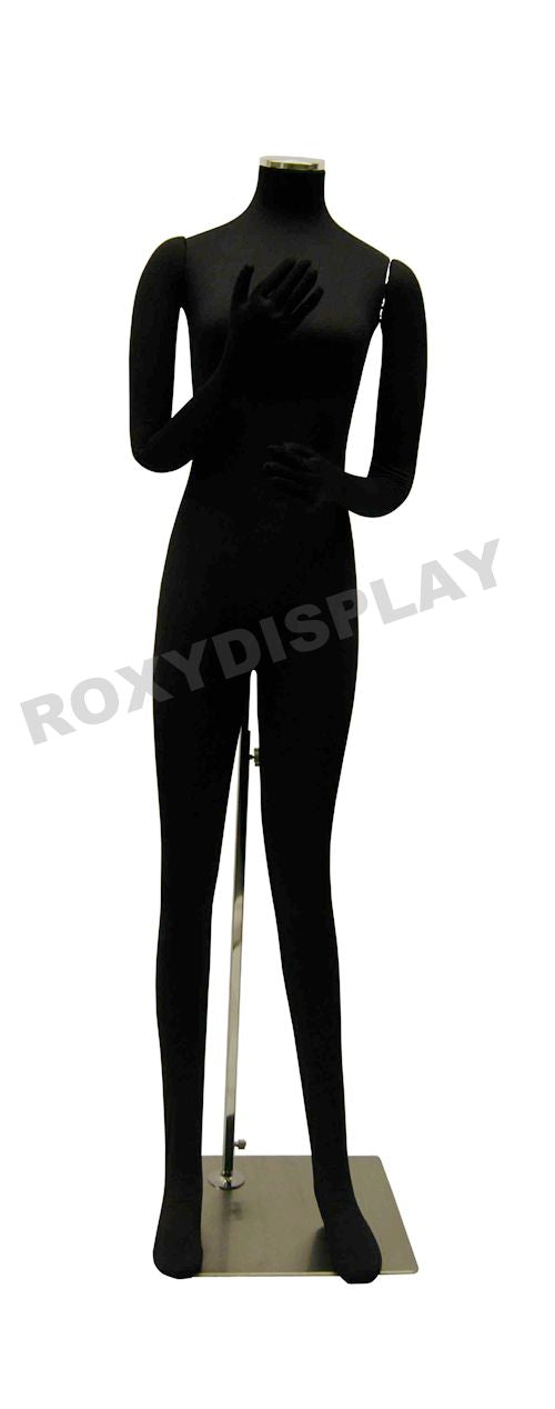 Black Full Body Flexible Adult Female Dress Form Mannequin #F02SOFTX
