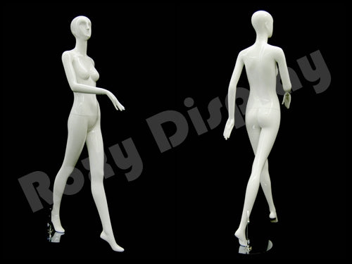 Female Glossy White Fiberglass Abstract Mannequin #MD-XD15W