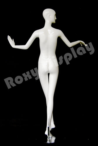 Female Glossy White Fiberglass Abstract Mannequin #MD-XD18W