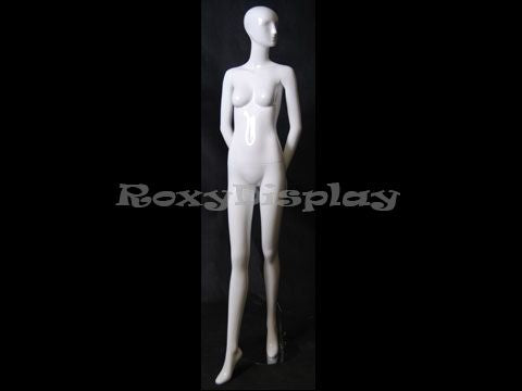 Female Glossy White Fiberglass Abstract Mannequin #MD-XD13W