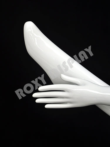 Female Glossy White Fiberglass Abstract Mannequin #MD-XD20W