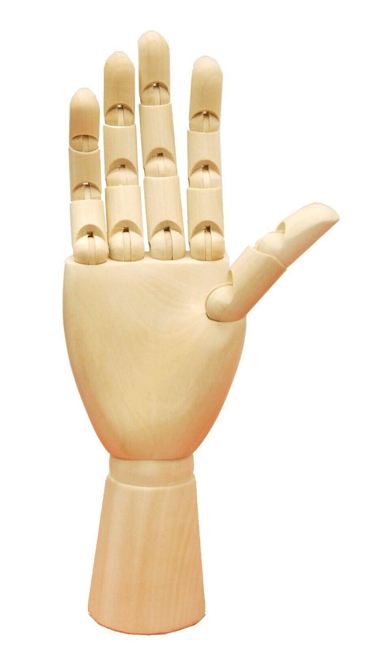 Wooden Adult Female Jewelry Hand Display with Flexible Wrists and Fingers (Set)