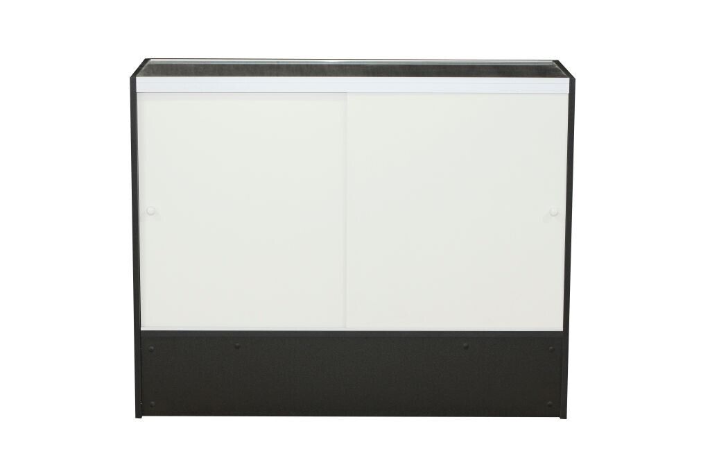 Black Wooden Full Vision 48 Inch Display Showcase with Adjustable Shelves