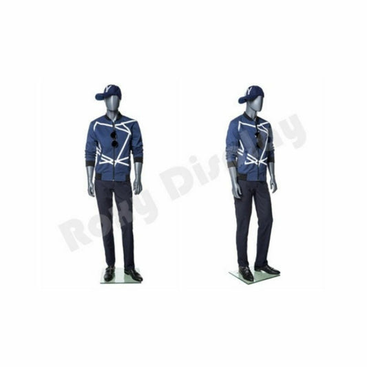 Men's Stylish Abstract Dark Gray Full Body Mannequin