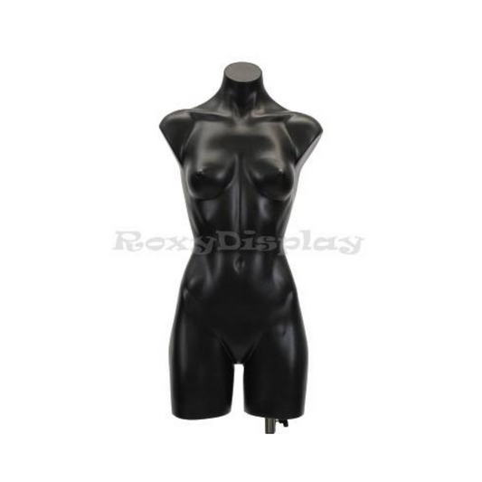 Womens Fully Round Hollow Plastic Body Form Mannequin Torso with Adjusting Base