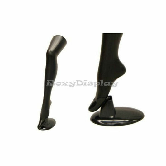Women's Sock Display Form Foot - Black Plastic Foot Form With Stand (1 Unit)
