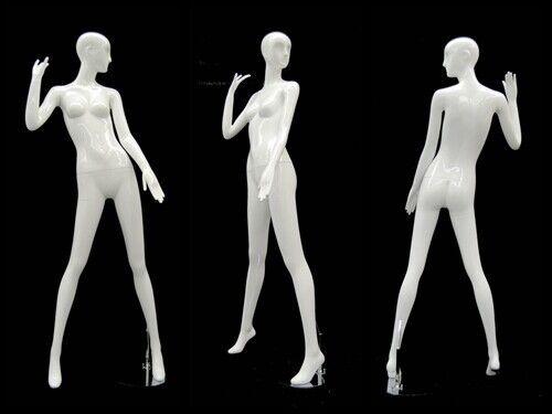 Women's Full Body Abstract Face Fiberglass Full Body Fashion Mannequin with Base