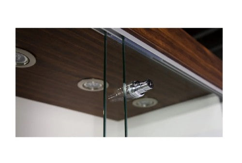 Wall Showcase – Cherry Finish with LED Lighting (Model SC-M885)