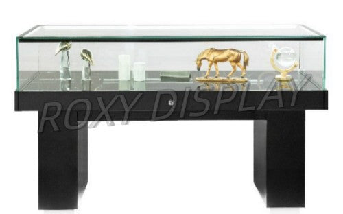Black Sit-Down Display Case with LED Lighting (Model SC-NP1-1500)