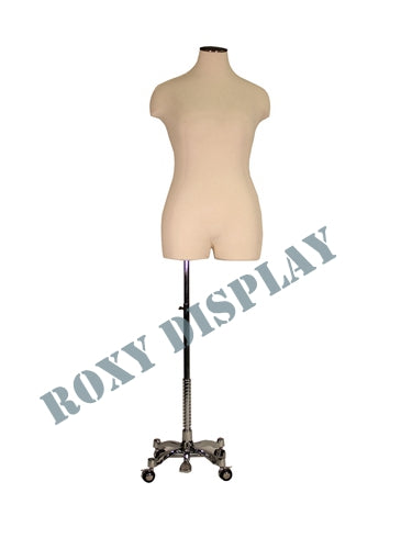 Adult Female Plus Size Mannequin Dress Form Torso with Thighs and Base #FF2WPL