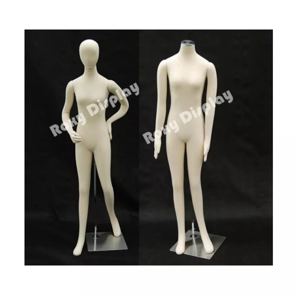 Off White Full Body Flexible Adult Female Dress Form Mannequin #F01SOFTX
