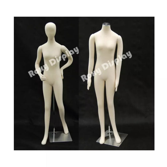 Off White Full Body Flexible Adult Female Dress Form Mannequin #F01SOFTX