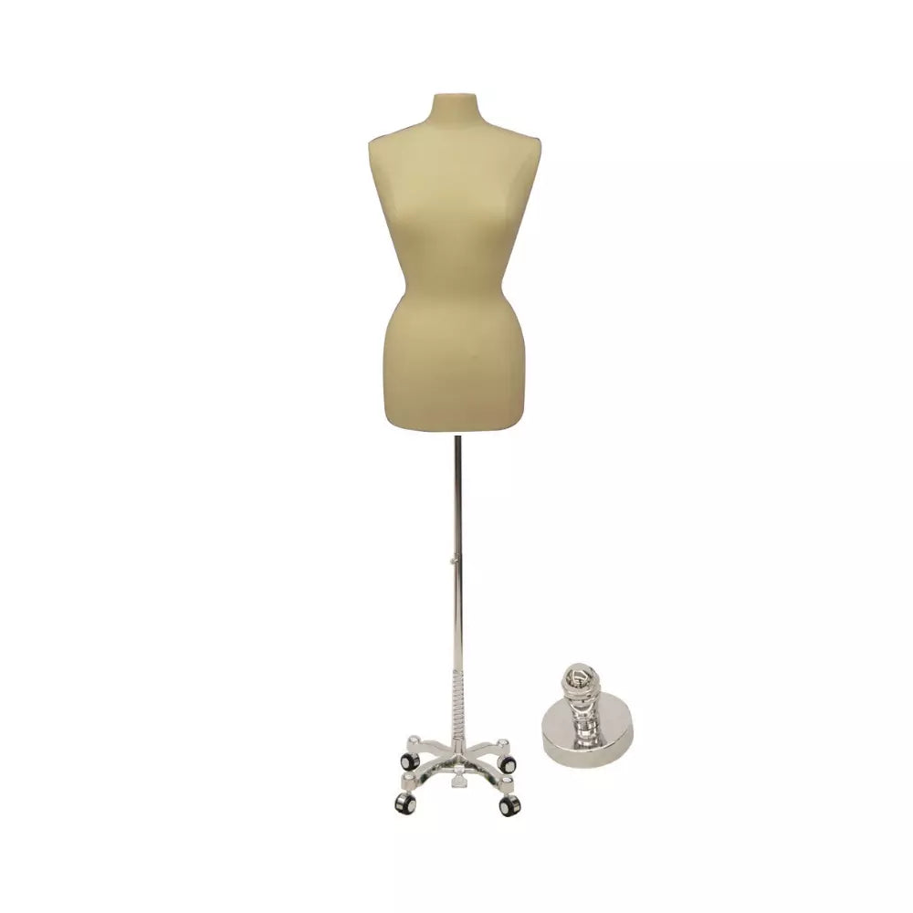 Size 10-12 Female Dress Form Pinnable Mannequin Torso with Base #F10/12W