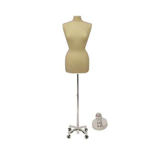 Size 10-12 Female Dress Form Pinnable Mannequin Torso with Base #F10/12W